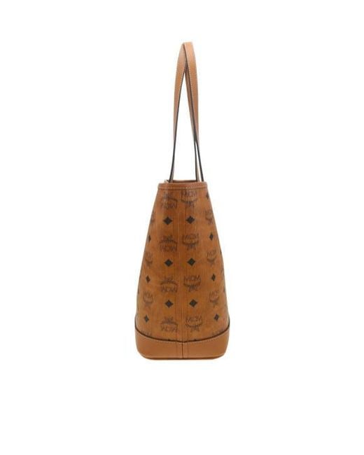 MCM Brown Liz Vi Shopper Small Bag