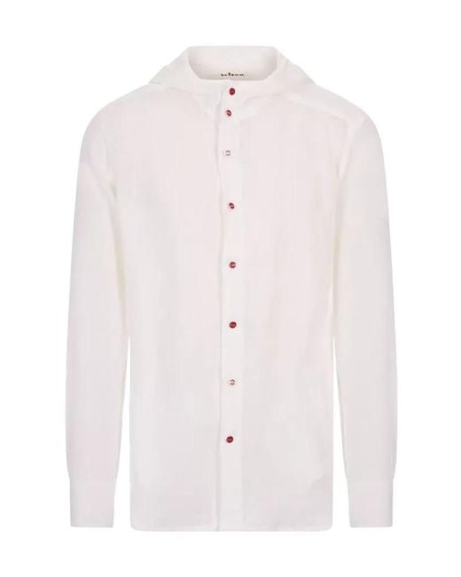 Kiton White Hooded Jacket for men