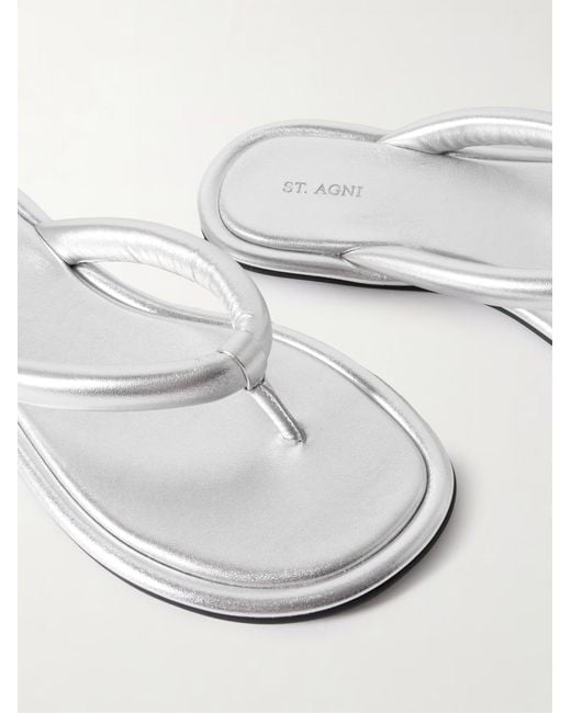 St. Agni White Sumi Flip-Flops