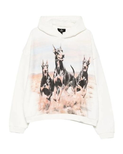Represent White Long-Sleeved Hoodie for men