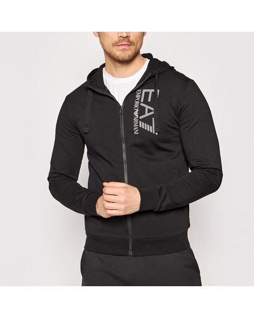 EA7 Black Logo And Hat Casual Jacket for men