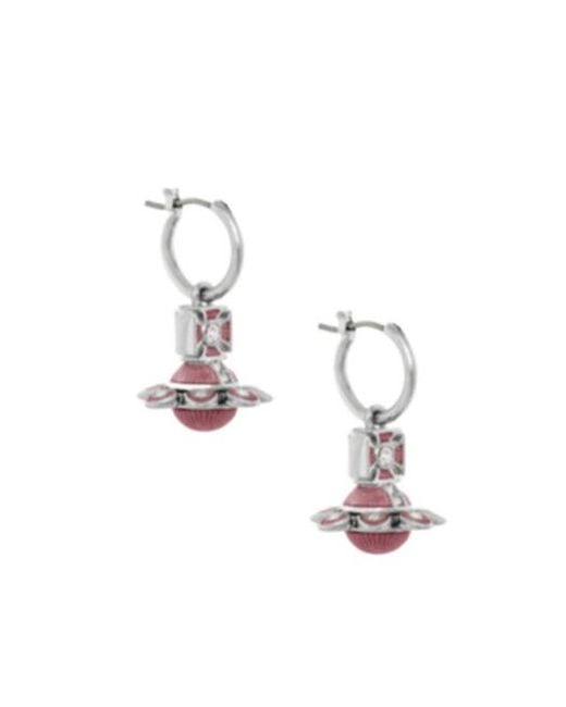 Vivienne Westwood White Capucine Orb Earrings