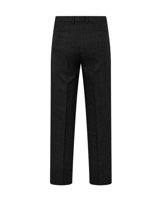 Prada Black Check Trousers for men