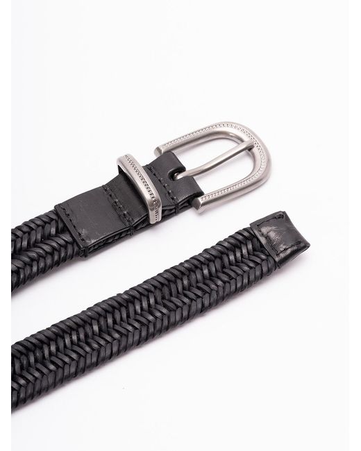 Brunello Cucinelli White Braided Buckled Belt