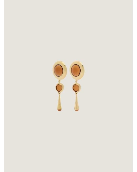 Givenchy Metallic Sculpted Gem Earrings
