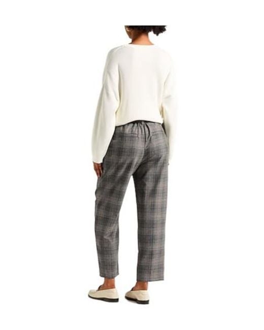 Brunello Cucinelli White Solidcolor Ribknit Sweater