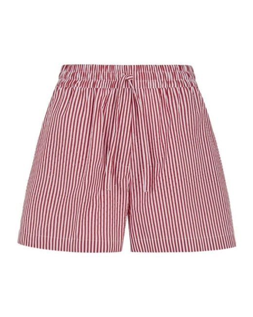 P.A.R.O.S.H. Red P.A.R.O..H. Striped Drawstring Shorts