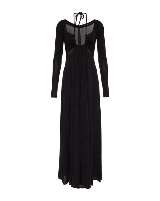 Proenza Schouler Black Cutout Jersey Maxi Dress