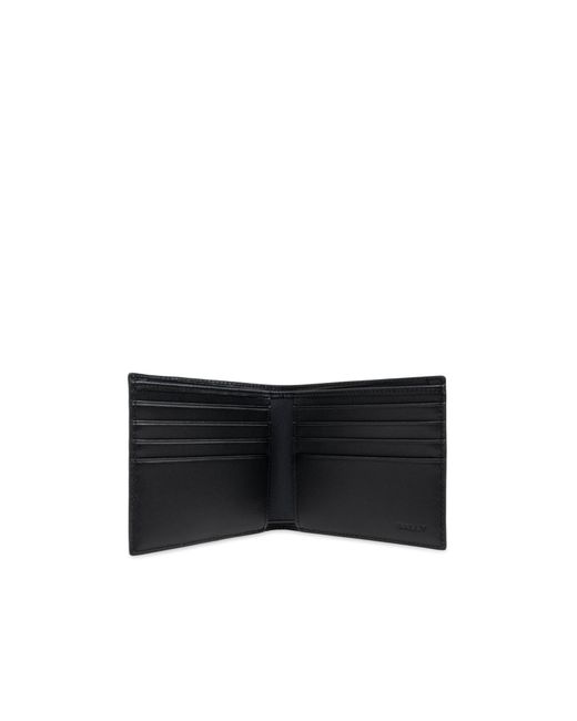 Bally Black Band Logo Detailed Wallet for men