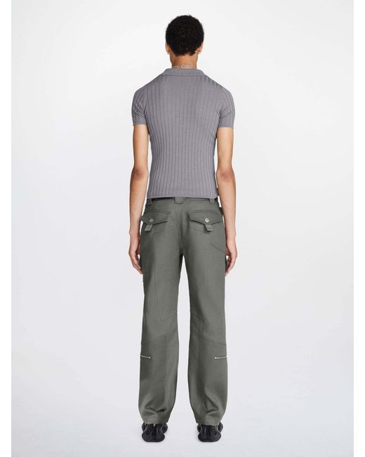 Dion Lee Gray Tactical Straight-Leg Cargo Trousers