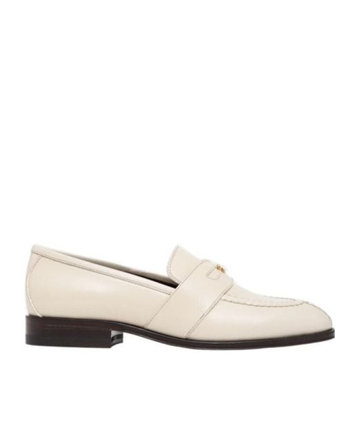 Céline White Malaquais Triomphe Loafer
