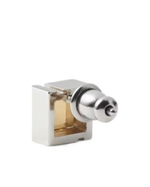 Fendi White Ff-Motif Earring for men