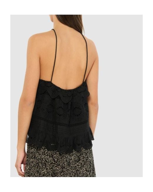 Isabel Marant Black Isabel Marant Étoile Prisha Floral Lace Top