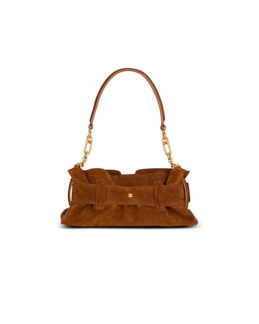 Balmain Brown Anthem Mini Shoulder Bag