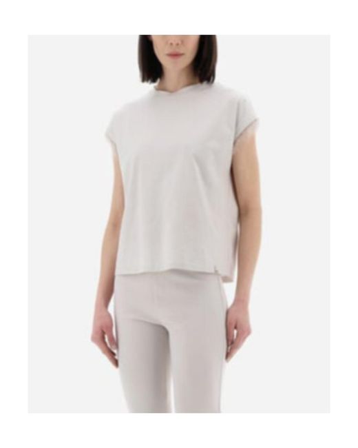 Herno White Plain Knitted T-Shirt