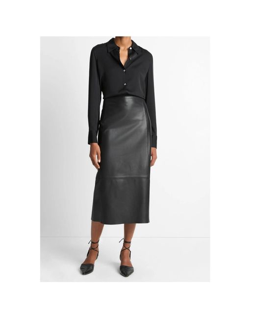 Vince Black Button-Up Long-Sleeve Shirt