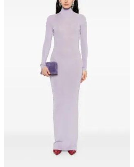 Self-Portrait Purple Fine-Knit Dress