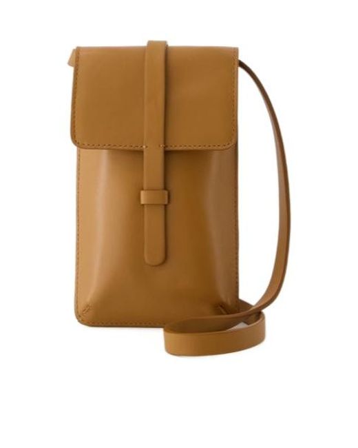 Ines De La Fressange Paris Brown Leonore Phone Shoulder Bag