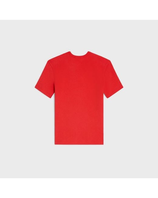 Céline Red Triomphe T-Shirt