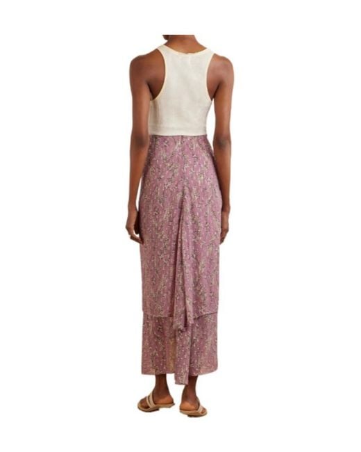 Veronica Beard Pink Lightweight Printed Maxi Dress