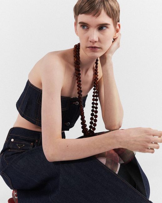 Prada Black Crop Top