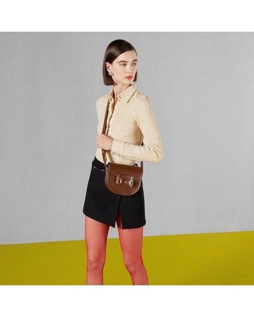 Gucci Brown 1955 Horsebit Mini Rounded Shoulder Bag