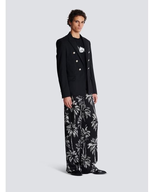 Balmain Blue Single Breasted Tailored Blazer for men