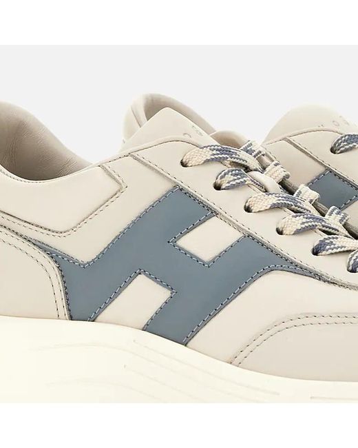 Hogan White Sneaker Hi-Fi Azzurro/Avorio