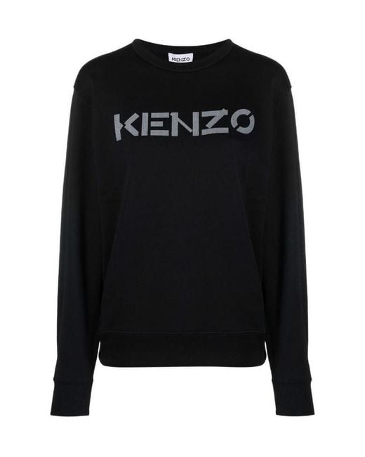 KENZO Black Logo-Print Cotton Sweatshirt