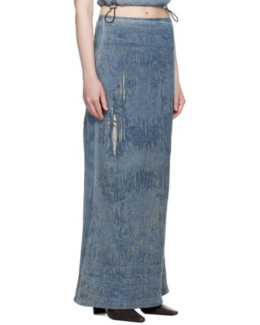 DIESEL Black De-Megan-Fsg Distressed Denim Skirt