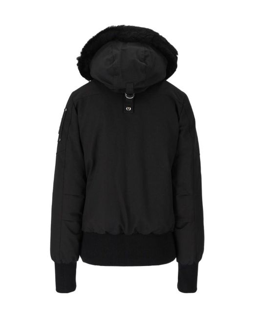 Moose Knuckles Black Drawstring Hooded Jacket