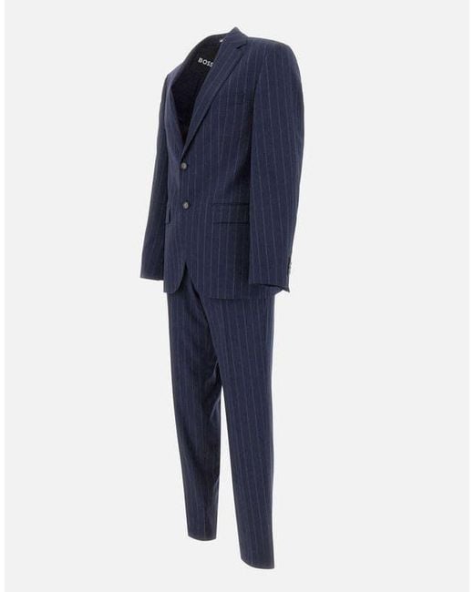 Boss Blue Boss Two-Piece Striped Tailored Suit for men