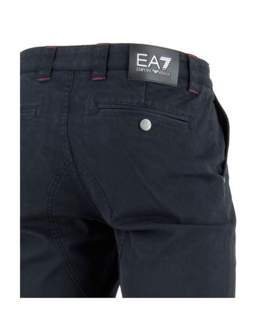 EA7 Blue Logo Detail Shorts for men