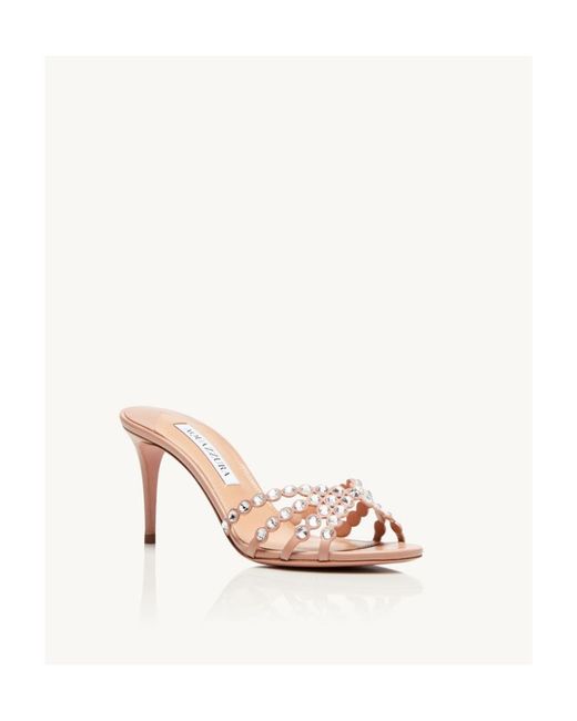 Aquazzura Pink Tequila Embellished Heeled Sandals