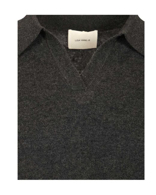 Lisa Yang Black Katriel Polo Knitted Sweater