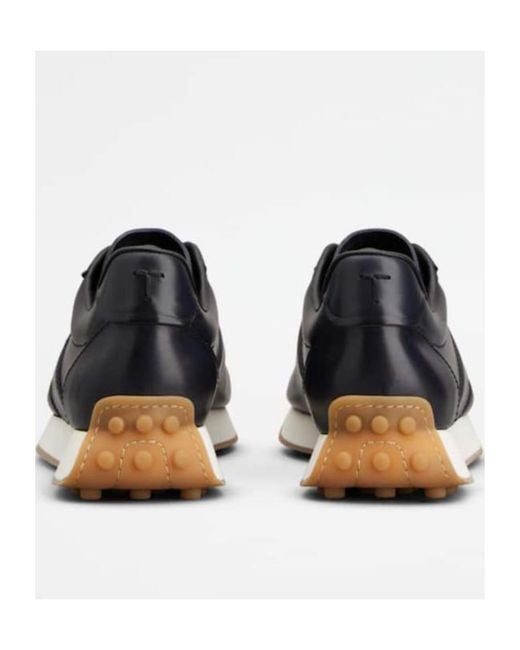 Tod's Blue Vintage Leather Sneakers for men