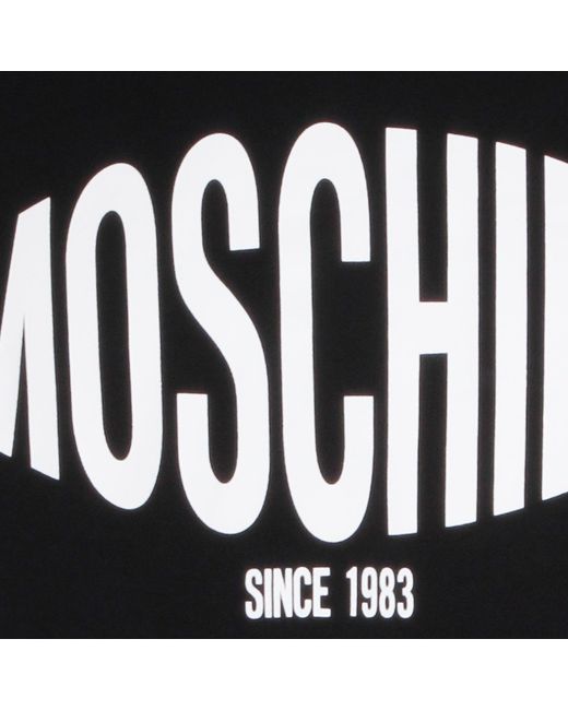 Moschino Black Logo Printed Crewneck Sweatshirt for men