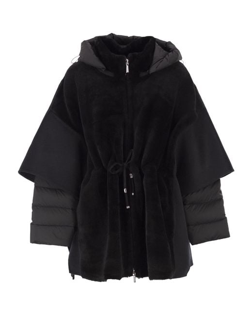 Moorer Black Raja Hooded Jacket