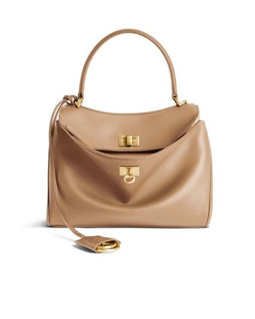 Balenciaga Natural Rodeo Top Mini Hand Bag