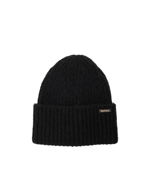 Barbour Black Solid Color Beanie