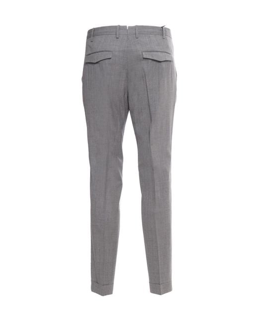PT01 Gray Pt Torino Turn-Up Hem Straight-Leg Trousers for men