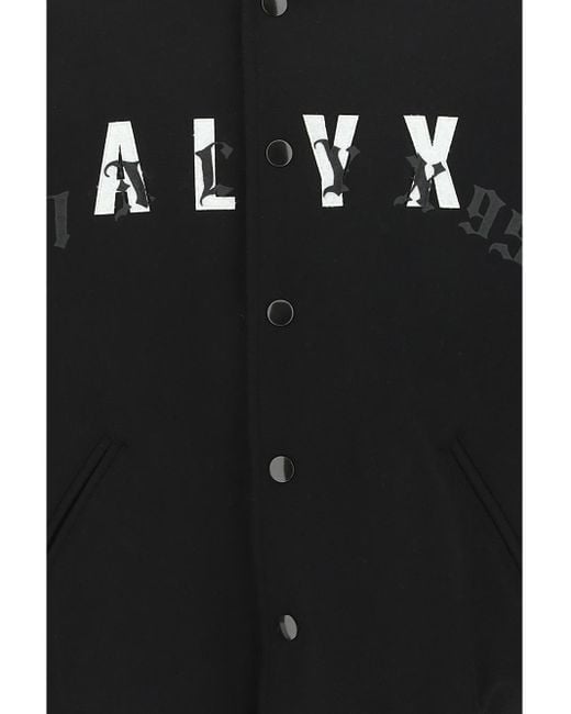 1017 ALYX 9SM Black 1017 9Sm Logo Printed Varsity Jacket for men