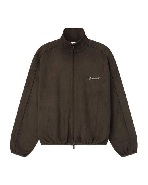 Fear Of God Brown Essentials Logo-Embroidered Jacket for men