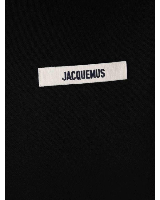 Jacquemus Black Long-Sleeved Hoodie for men