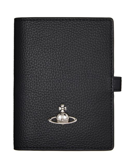Vivienne Westwood Black Orb Passport Cover for men