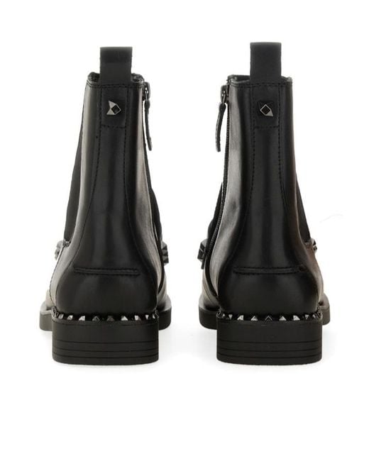Ash Black Rivet Chelsea Boots
