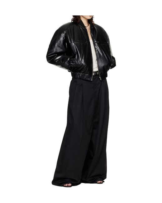 Lu'u Dan Black Lowline Belt Loop Casual Pants for men