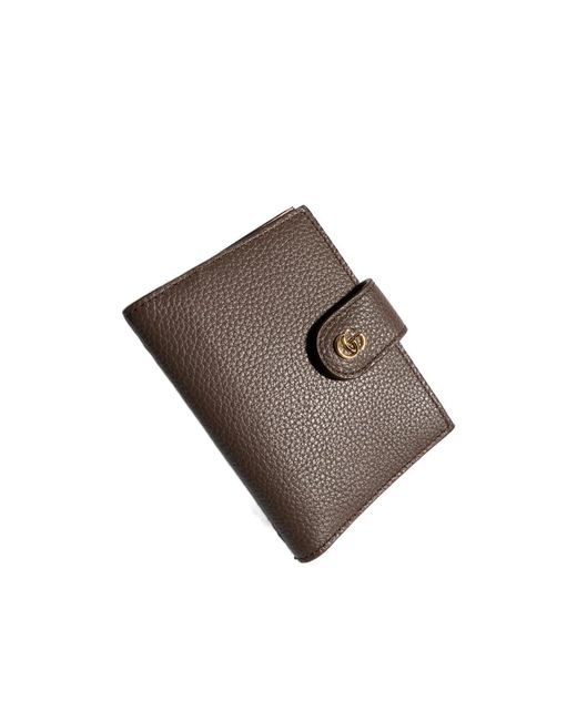 Gucci Brown Bi-Color Gg Marmont Card Case