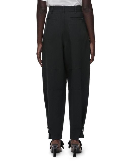 Loewe Black Tapered-Leg Cargo Pants