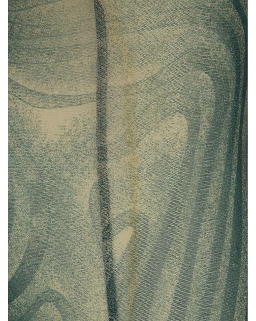Jean Paul Gaultier Green Spiral-Print Trousers